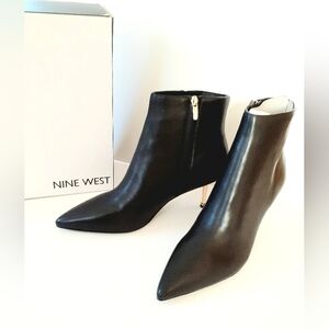 Nine West Black Heeled Boots Size 10